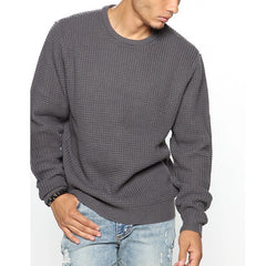Classic Black Crew Neck Sweater For Men - Perfect For Casual And Formal Wear