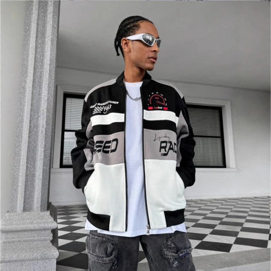 Stylish Racing-Inspired Jacket for Men - Perfect for Casual and Sporty Looks