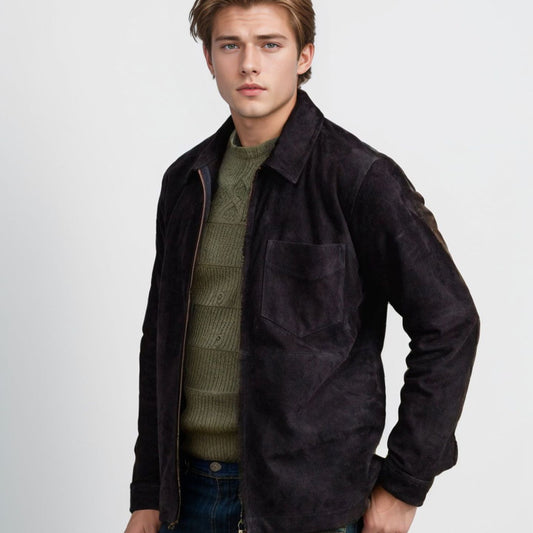 Stylish Brown Zip-Up Jacket for Men - Perfect for Casual and Outdoor Adventures