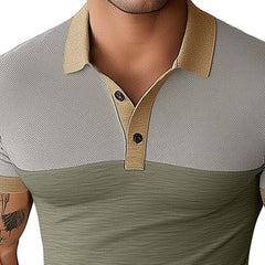 Men's Summer Comfort Knitted Polo Neck T-Shirt MTA2828C0U