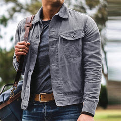 Stylish Men's Casual Jacket with Chest Pocket Design
