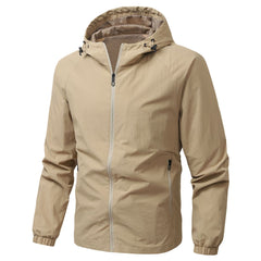 Lightweight Khaki Jacket for Men - Perfect for Casual and Outdoor Activities
