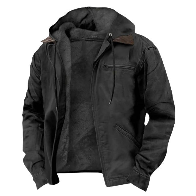 Winter Warmth Hooded Jacket with Faux Fur Lining - Perfect for Cold Weather
