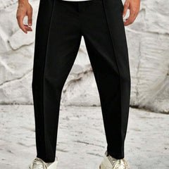 Men's Solid Color Casual Elastic Waist Pants MTA0351D2X