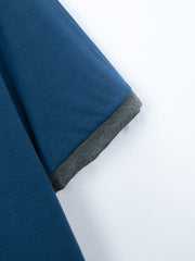 Men's Casual Polo Shirt: Chest Pocket, Collared With Buttons, Color-Block T-Shirt Top