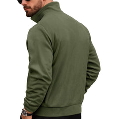 Men's Casual Corduroy Jacket With Button Closure And Pockets