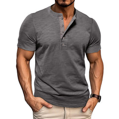 Men's Casual Henley T-Shirt - Stylish and Comfortable for Everyday Wear