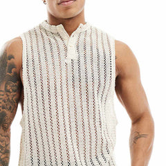 Men's Beach Knit Pullover Sleeveless Tank Top MTA1715C6X