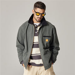 Stylish Men's Casual Jacket With Functional Pockets And Classic Design
