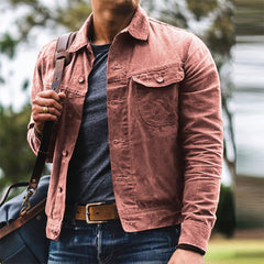 Stylish Men's Casual Jacket with Chest Pocket Design