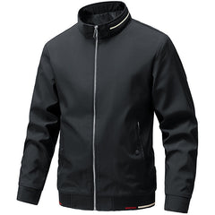 Stylish Men's Bomber Jacket with Plaid Lining - Perfect for Casual and Outdoor Wear