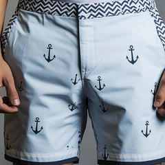 Men's Spring Fashion Anchor Print Sports Casual Shorts MTA0767D7P