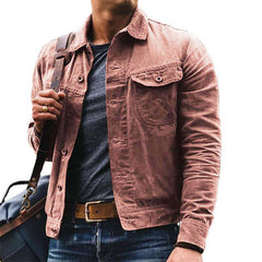 Men's Vintage Casual Lapel Long Sleeve Jacket 53860217M