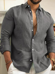 Stylish Men's White Button-Up Shirt for Casual and Formal Wear