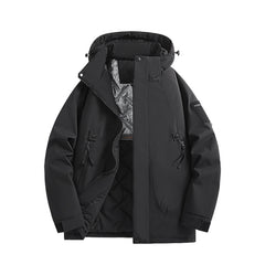 Lightweight Waterproof Jacket with Detachable Hood for Outdoor Adventures