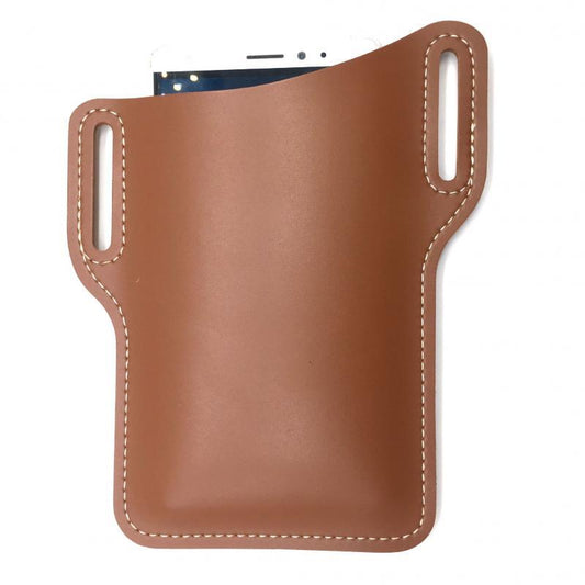 Men's Vintage Outdoor Genuine Leather Mobile Phone Waist Bag 55476577K