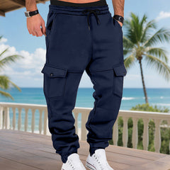 Men's Casual Cargo Jogger Pants With Adjustable Drawstring Waist