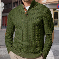 Men's Cable Knit Button-Down Sweater - Stylish and Comfortable for Casual Wear