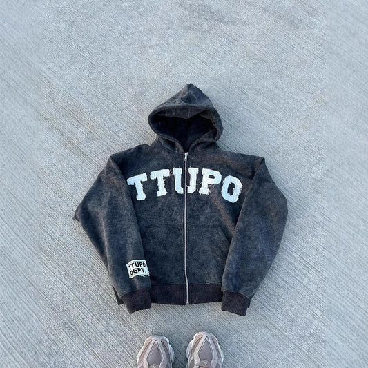 Stylish Hooded Sweatshirt with Bold Lettering for Casual Wear