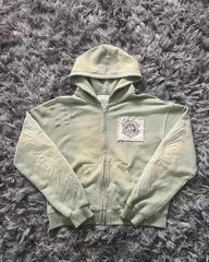 Stylish Embroidered Heart Hoodie with Unique Patch Design for Casual Wear