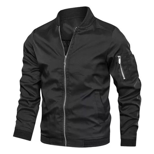 Men's Military-Style Bomber Jacket - Stylish And Functional For Everyday Wear