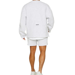 Cozy Oversized Sweatshirt And Shorts Set For Men - Perfect For Casual Wear