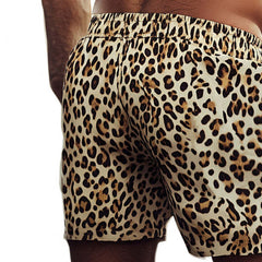 Men's Summer Retro Leopard Print Casual Short Pants MTA2251C4U