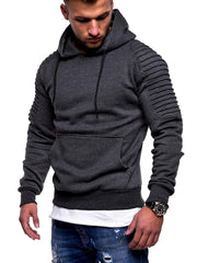 Men's Camouflage Hoodie With Unique Sleeve Design For Casual Wear