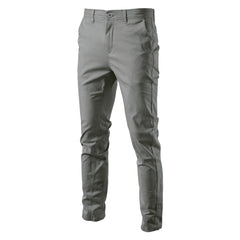 Stylish Khaki Slim Fit Trousers for Men - Perfect for Casual and Smart-Casual Occasions