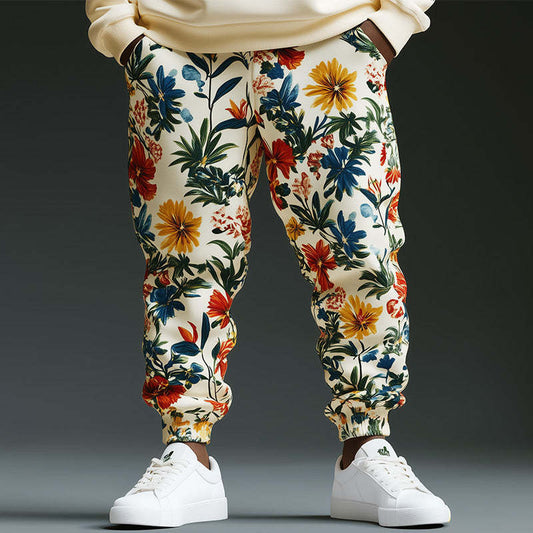Men's Trendy Floral Print Sports Trousers MTA2582C1P
