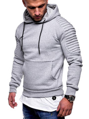 Men's Camouflage Hoodie With Unique Sleeve Design For Casual Wear