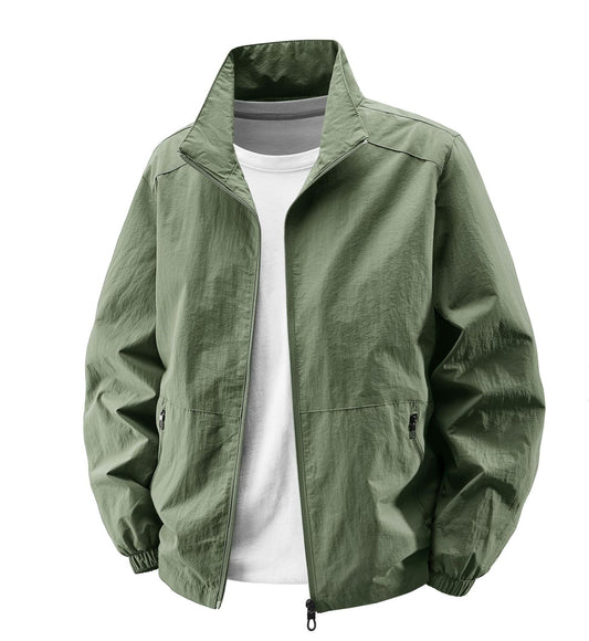 Lightweight Khaki Jacket for Men - Perfect for Casual and Outdoor Activities