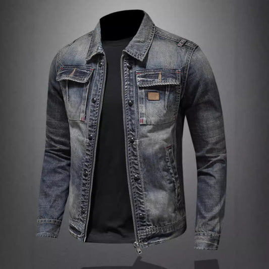 Stylish Men's Denim Jacket - Perfect for Casual and Outdoor Adventures
