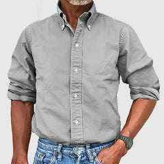 Stylish Khaki Button-Up Shirt for Men - Perfect for Casual and Semi-Formal Occasions