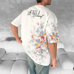Stylish White T-Shirt with Unique Sleeve Design for Casual Wear