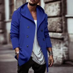 Stylish Double-Breasted Pea Coat For Men - Perfect For Casual And Formal Wear