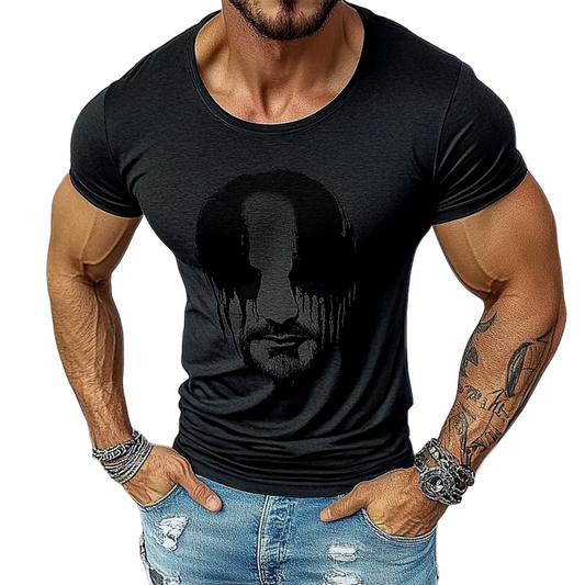 Men's Casual Printed Round Neck Short Sleeve T-Shirt MTA2798C8X