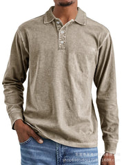 Stylish Long-Sleeve Polo Shirt for Men - Perfect for Casual and Semi-Formal Occasions