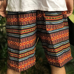 Ethnic Patterned Shorts for Men - Perfect for Summer Outdoors