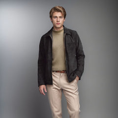 Stylish Brown Zip-Up Jacket for Men - Perfect for Casual and Outdoor Adventures
