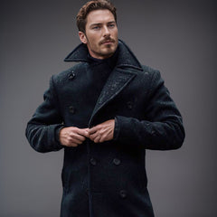 Classic Double-Breasted Pea Coat For Men - Stylish And Versatile Outerwear