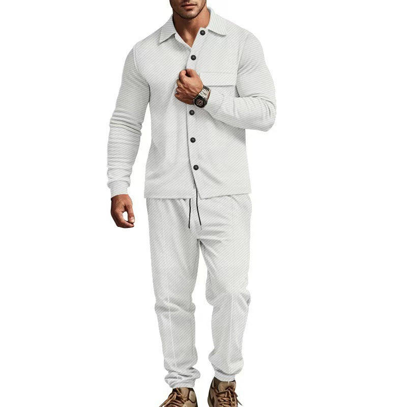 Men's Stylish Black Textured Tracksuit Set - Perfect for Casual and Sporty Looks
