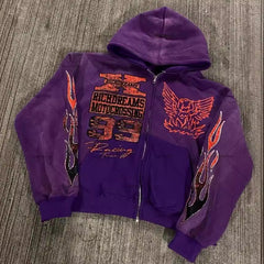Vibrant Red Racing Hoodie for Motocross Enthusiasts