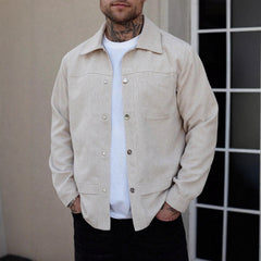 Stylish Black Corduroy Jacket for Men - Perfect for Casual and Urban Looks