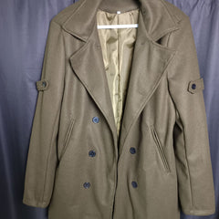 Classic Double-Breasted Pea Coat For Men - Perfect For Winter Outdoors