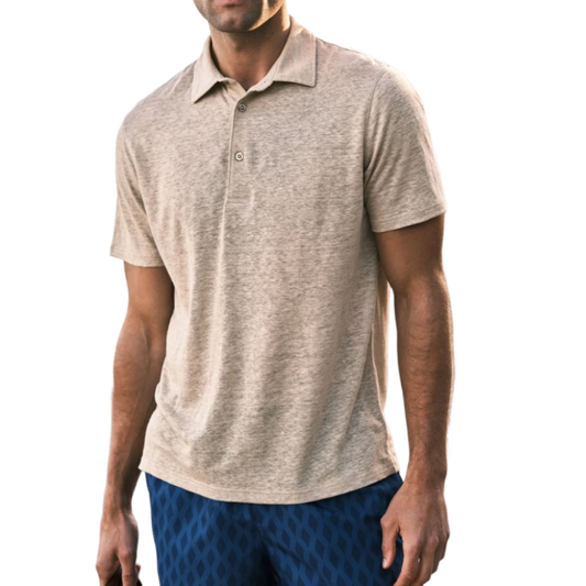 Men's Casual Comfort Cotton Lapel Loose Short Sleeve Polo Shirt MTA3129C2M