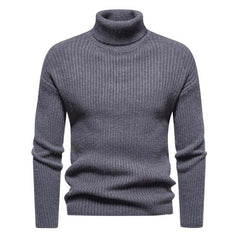 Men's Turtleneck Solid Color Pullover Sweater 40059462X