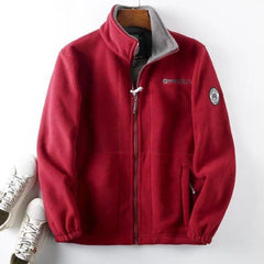 Men's High-Collar Fleece Jacket - Perfect for Outdoor Adventures and Casual Wear