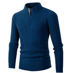 Men's Cable Knit Half-Zip Sweater - Stylish And Versatile For Everyday Wear