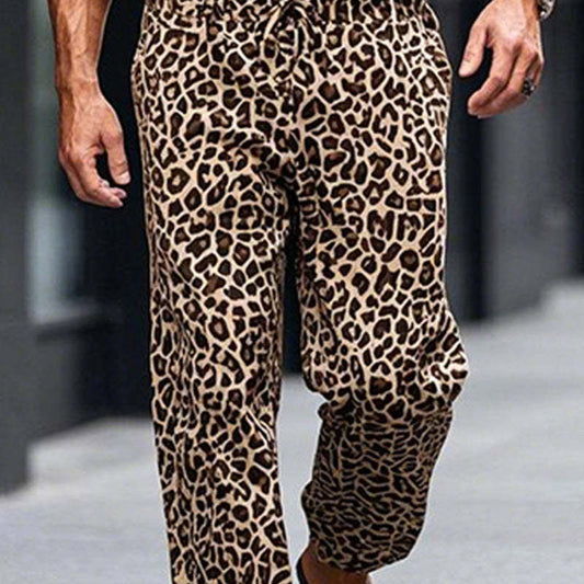 Men's Leopard Blend Casual Pants 84834317P